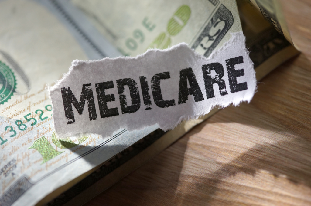 Shot of word medicare